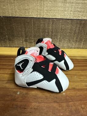 Nike Air Jordan Retro 7 Hot Lava/Black/White Crib Shoes! Size 1C Baby Shoes